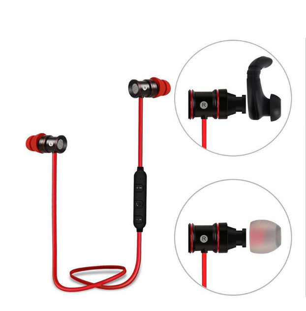 Sport Red ChargeSound Wireless Bluetooth 4.1 Earphones with Microphone